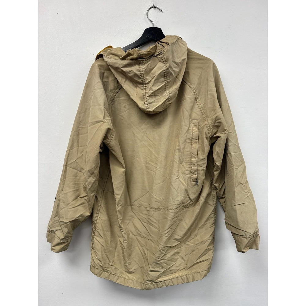 Woolrich Jacket Mens Large‎ Tan Hooded Parka Canvas Utility Pockets Outdoor 80s - Picture 3 of 6